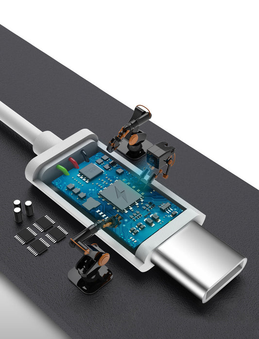 Cable de carga negro para auriculares de conducción ósea