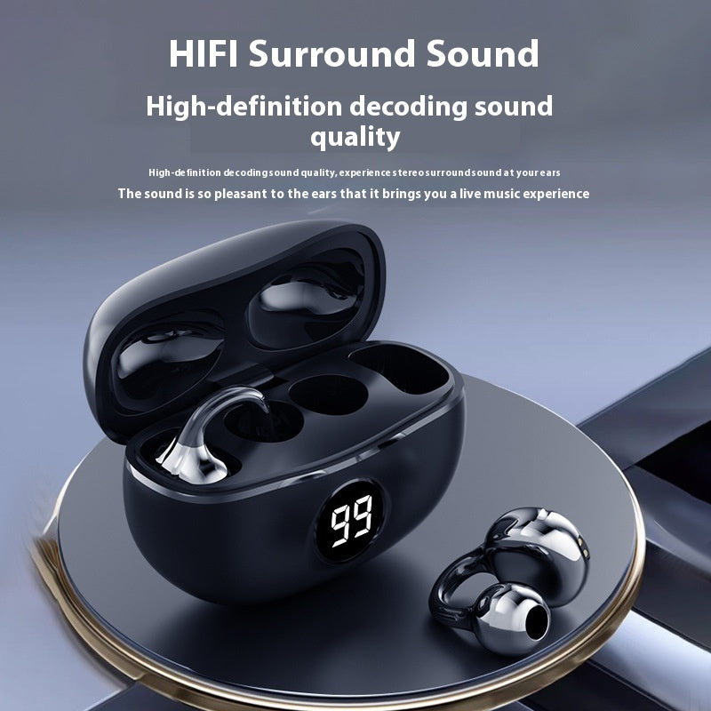 Auricular de conducción ósea inalámbrico medioaural