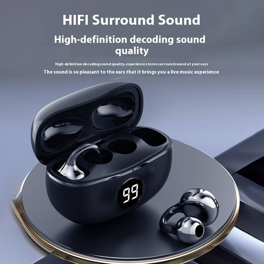 Auricular de conducción ósea inalámbrico medioaural