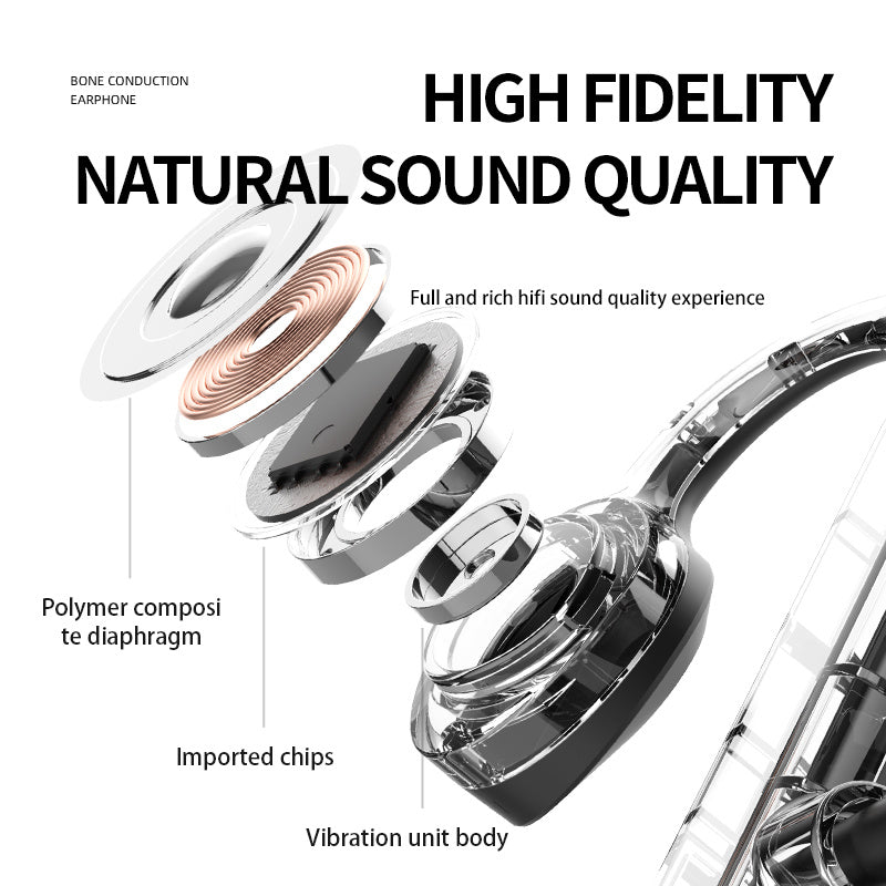 Auricular de conducción ósea inalámbrico retroaural resistente al agua